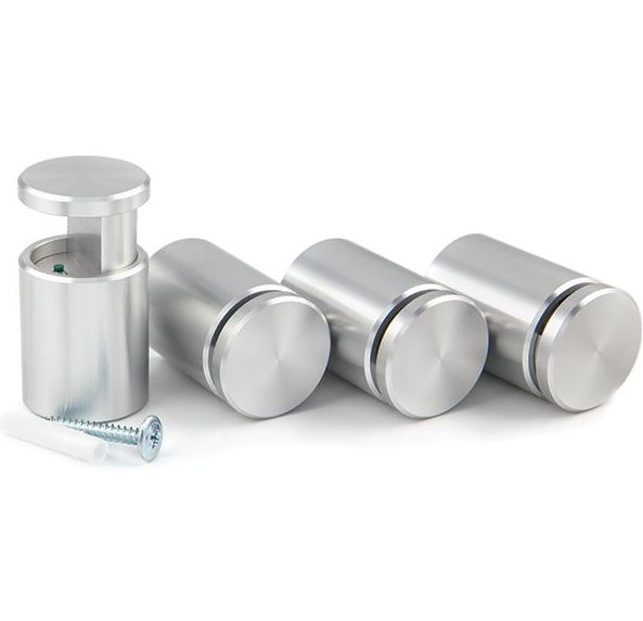 Edge grip standoffs for glass